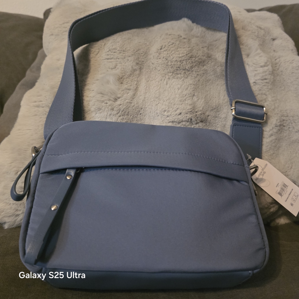 No Boundaries Slate Blue Messenger Bag